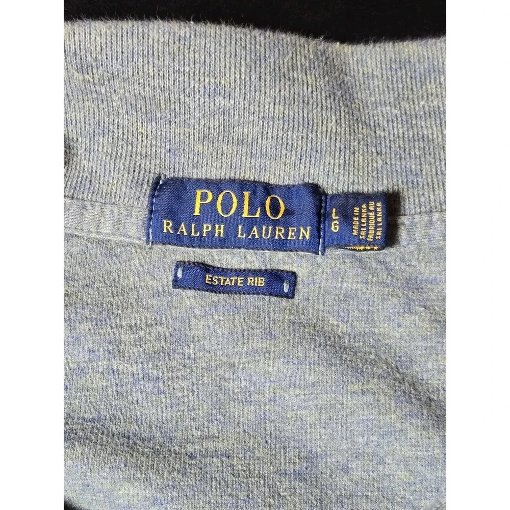 Polo‎ Ralph Lauren Men's Size Large 1/4 Zip Cotton Pullover Sweater Green